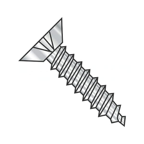 Usa Industrials Self-Drilling Screw, #2 x 3/8 in, Plain 18-8 Stainless Steel Flat Head Phillips Drive BULK-SCRW-13428 - main